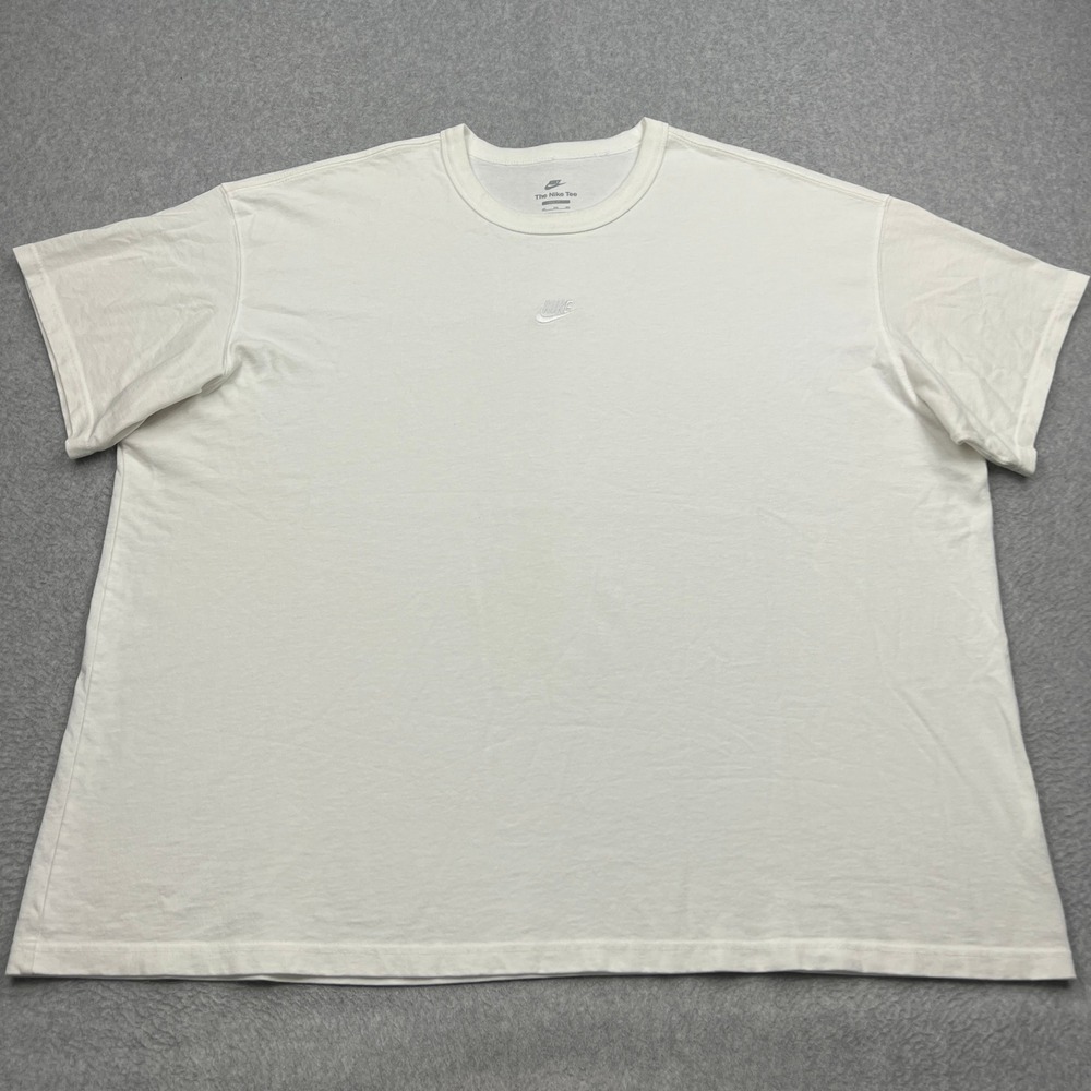 Nike Sportswear Premium Essentials Tee Men's 4XL White Loose Fit T-Shirt IH1121
